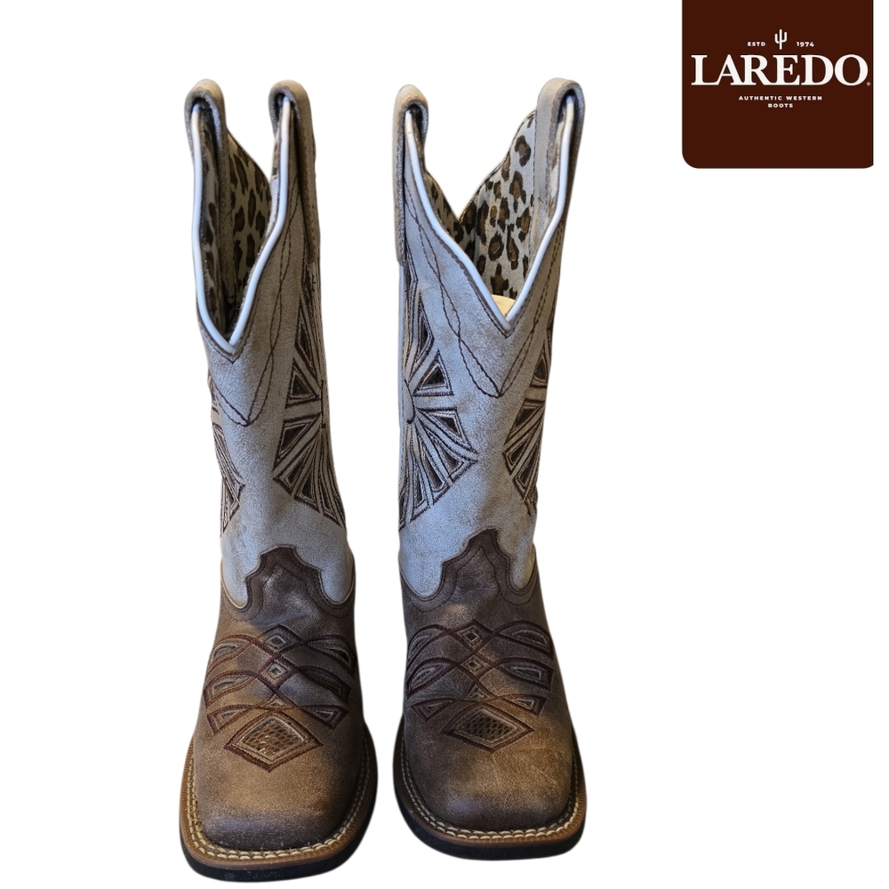 LAREDO women's Kite Days western boots square toe size 6.5 - Picture 3 of 8